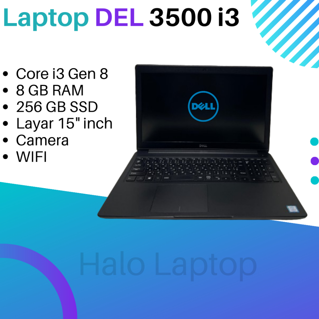 Laptop Dell murah core i3 gen 8