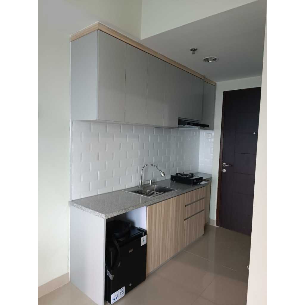 proyek interior apartemen studio grand dhika full furnish