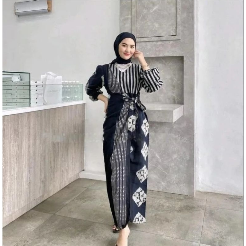 GAMIS BAJU TENUN ETNIK-BAJU GAMIS BATIK TENUN JEPARA