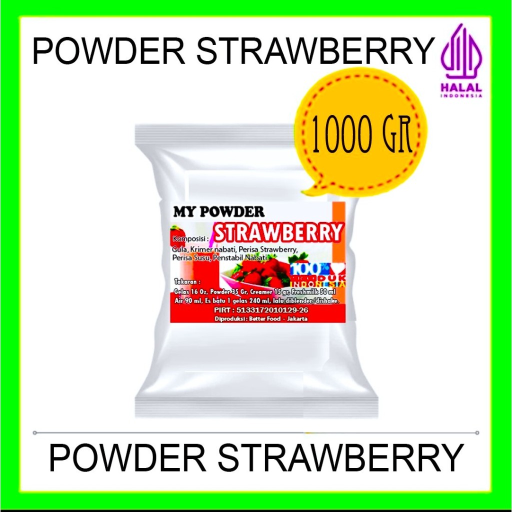 

Powder Rasa Stawberry 1Kg. STRAWBERRY