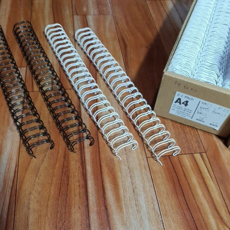 

wat / Ring Kawat Jilid (No.12) 3/4 F4 atau A4 Wire 2:1 26 atau 23 Loops isi 50pcs per box