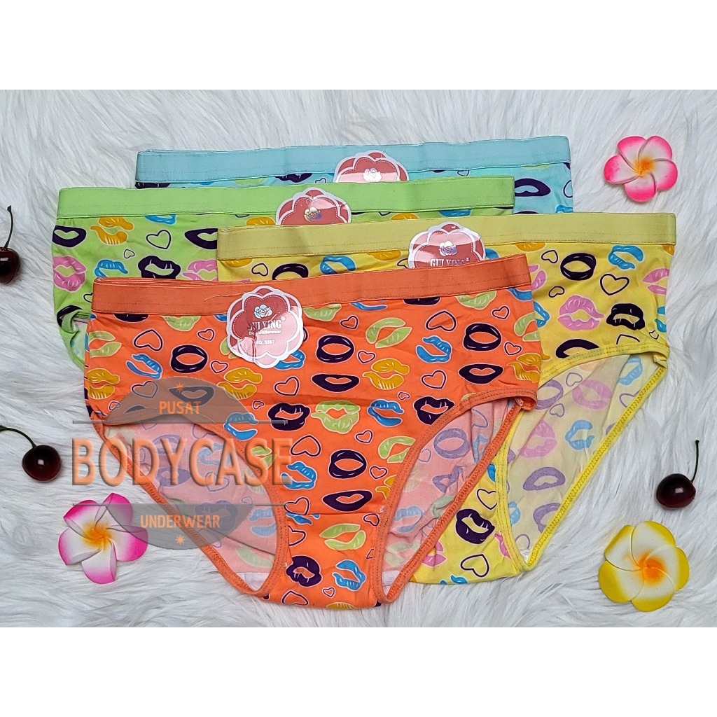 celana dalam wanita cd karet lebar motif satu ukuran