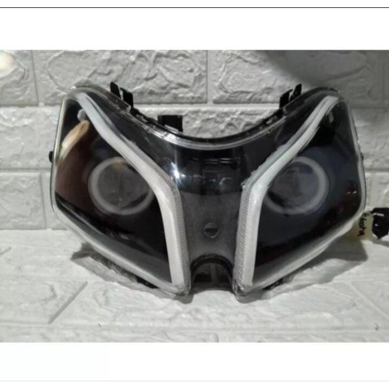 Reflektor Vario 110 Old Karbu Custom day bulat 2 Mata Set Lampu Alis Cahaya Super Keren