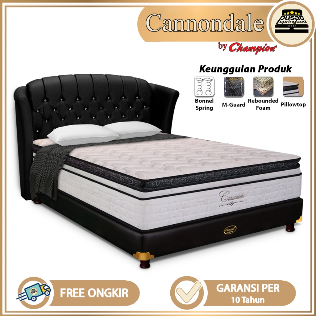 [JABODETABEK] - Springbed Kasur Bonnel Spring Pillowtop - Champion Springbed Cannondale