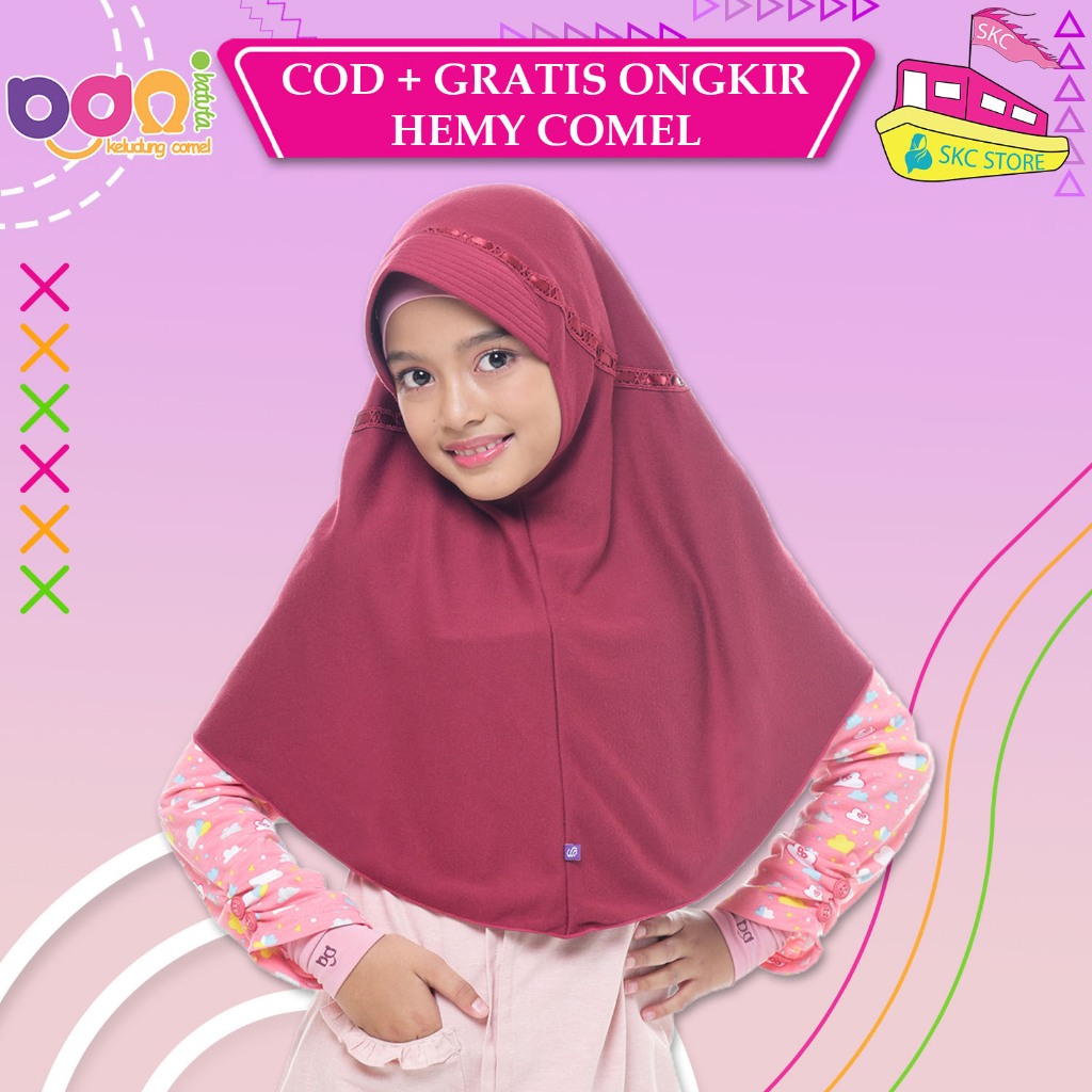 SKC - Bani Batuta Hemy Comel - Kerudung Instan anak / Bani Batuta / Krukid / Hijab / Jilbab