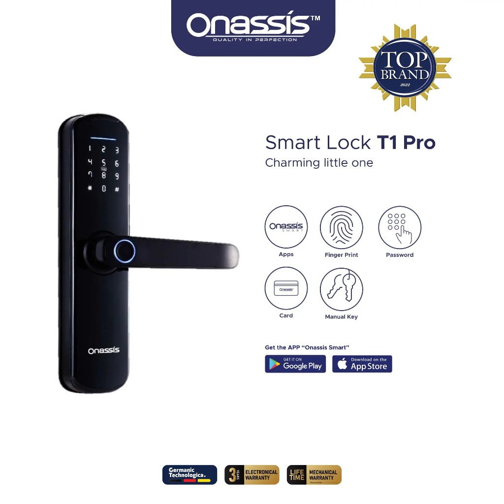 Kunci Pintu Digital Onassis T1 Pro Digital Lock Onassis T1 Pro