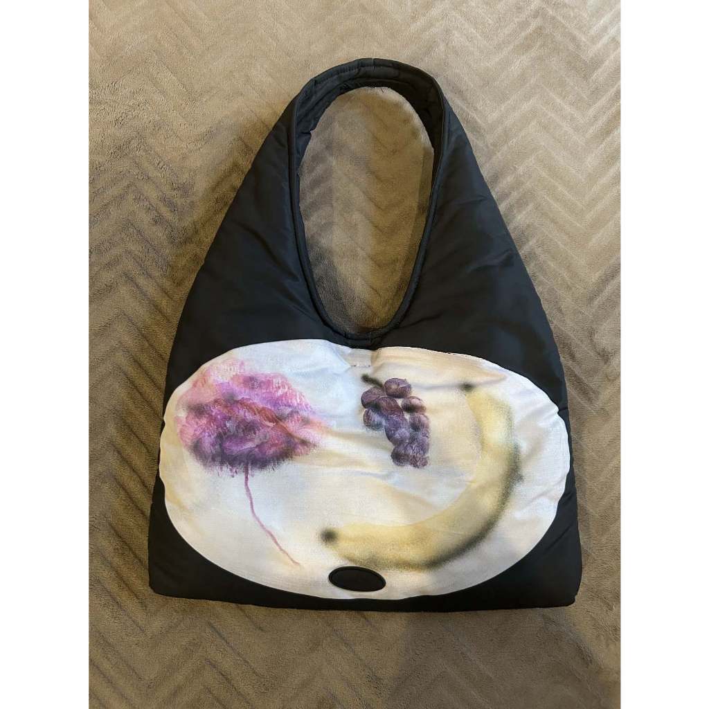 (PRELOVED) Drunk Dad - Pretty Plate Puffy Tote Bag - Large