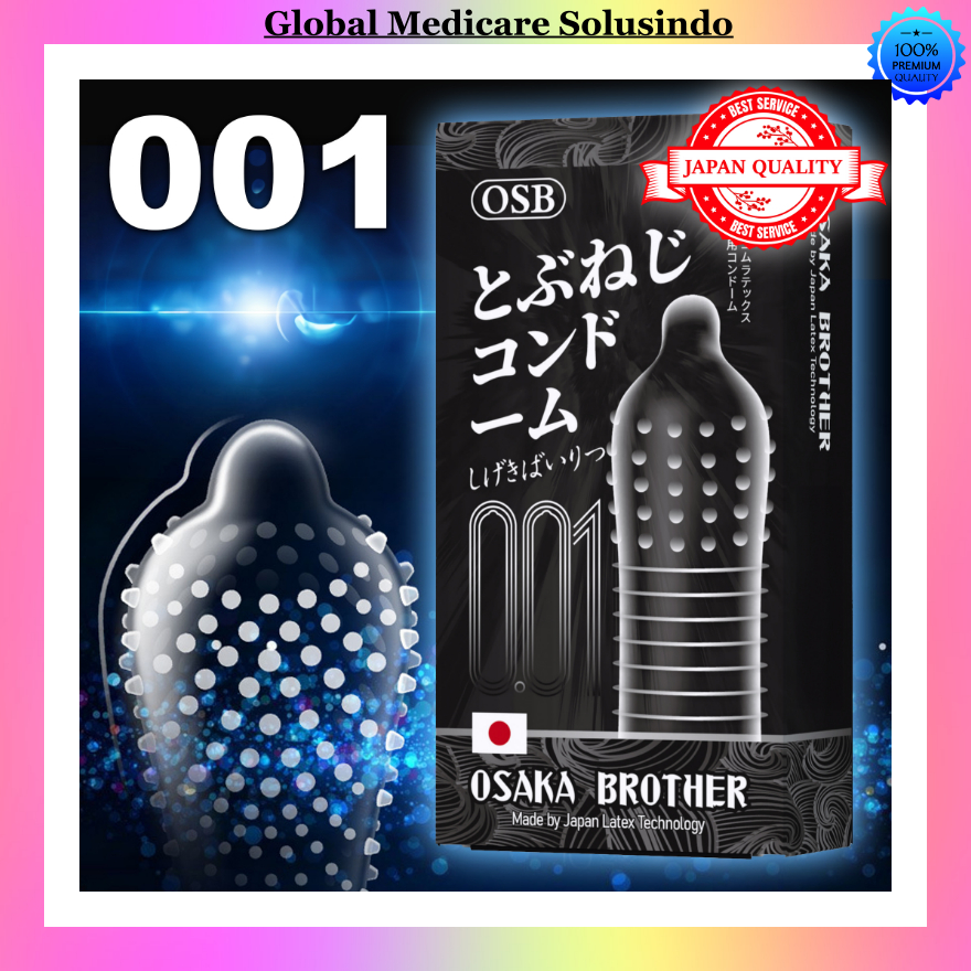 Kondom Gerigi Berduri OSB Black - Condom Dotted Premium Quality - Privasi Aman