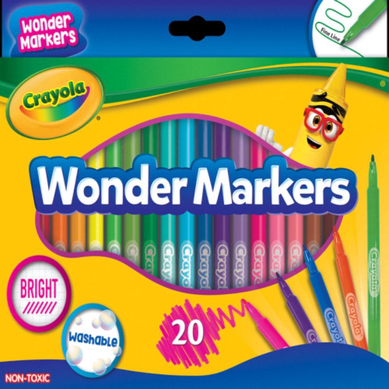 

Crayola Set 20 Pcs Colors Wonder Markers 580085