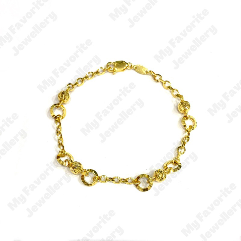 Gelang Fancy Ring Bola Emas Asli Kadar 700