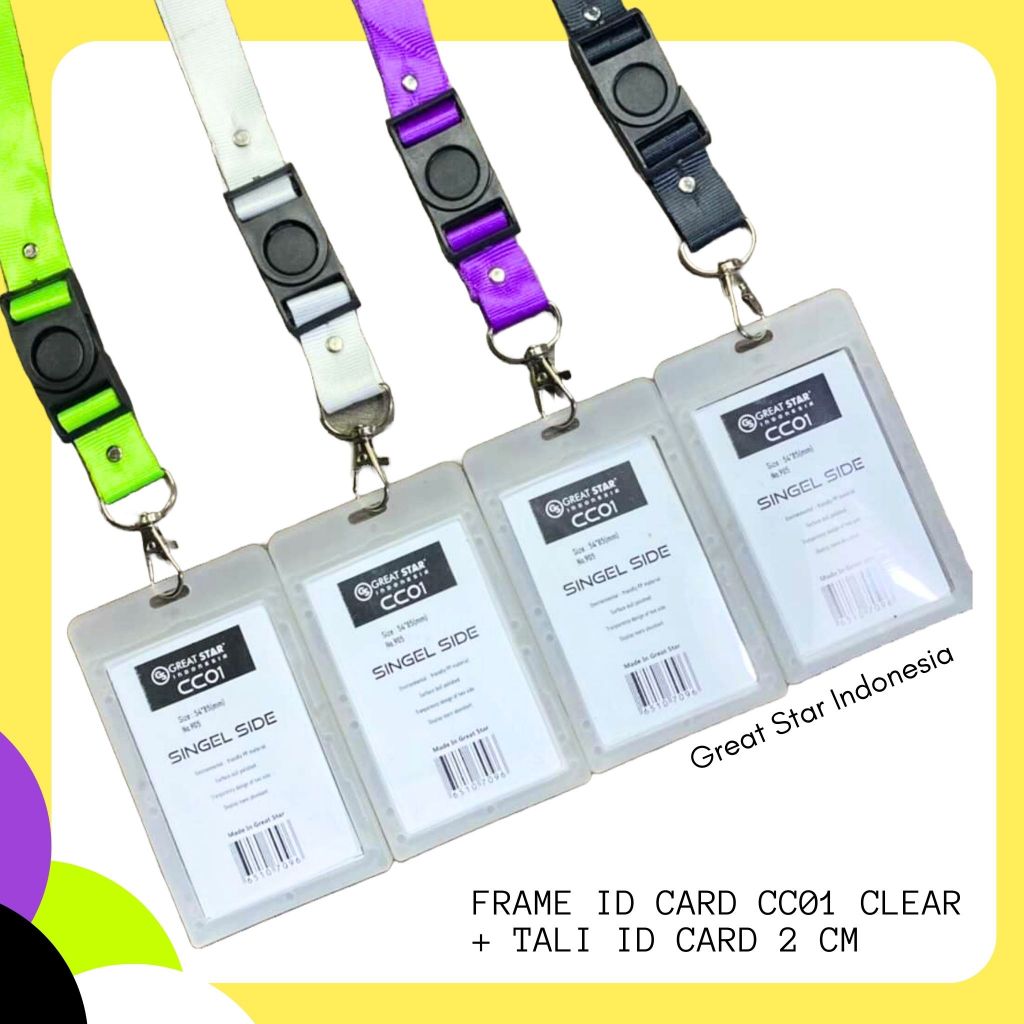 

FRAME ID CARD CC01 CLEAR TRANSPARANT + TALI ID CARD 2 CM