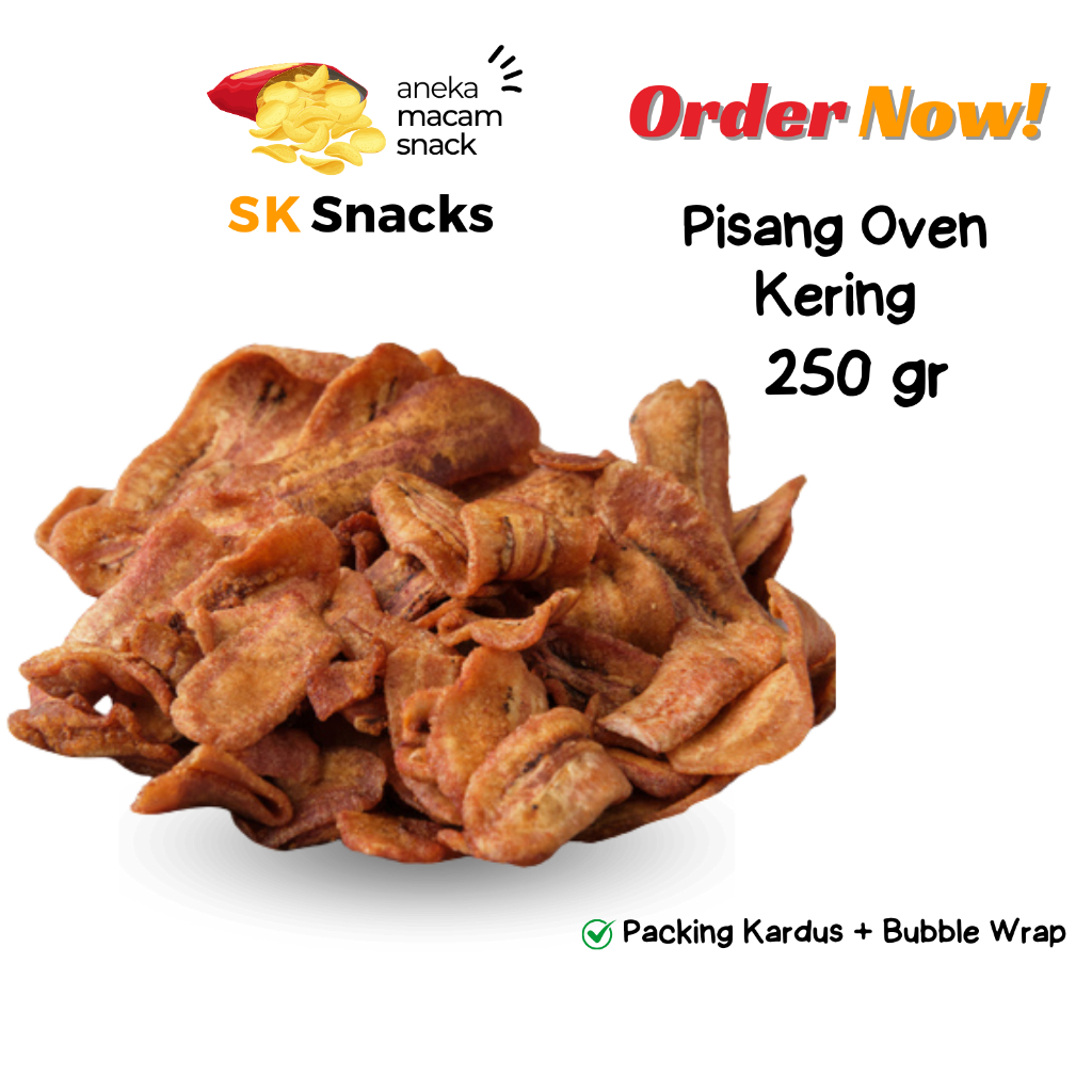 

Pisang Oven Kering 250 gram / Pisang Sale Oven Kering / Pisang Sale Kecil Kering / Cemilan Murah
