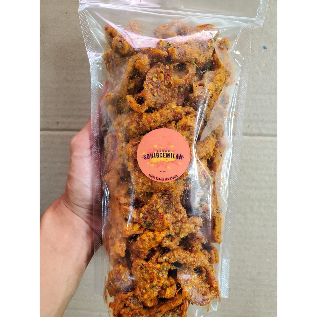 

Keripik Kulit Ayam Crispy Pedas Daun Jeruk 12kg