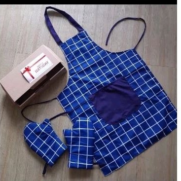 Celemek apron sarung tangan cempal set hadiah hampers