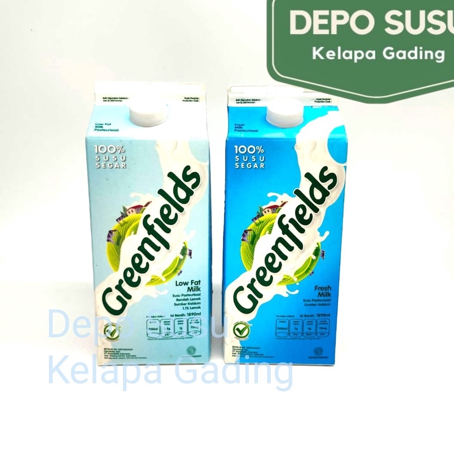 

PALING AMPUH Susu Greenfields Fresh Milk Low fat 189L Greenfield 189L 189 189 189 L Full Cream Segar 2L