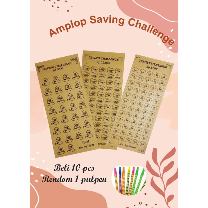 

Amplop target / saving challenge / 30hari /5k/10k