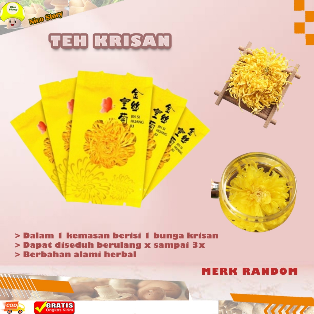 

(NCS) COD TEH KRISAN Golden CHRYSANTHEMUM Flower Tea Kembang Teh Bunga Krisan Asli Dried Herbal Sachet