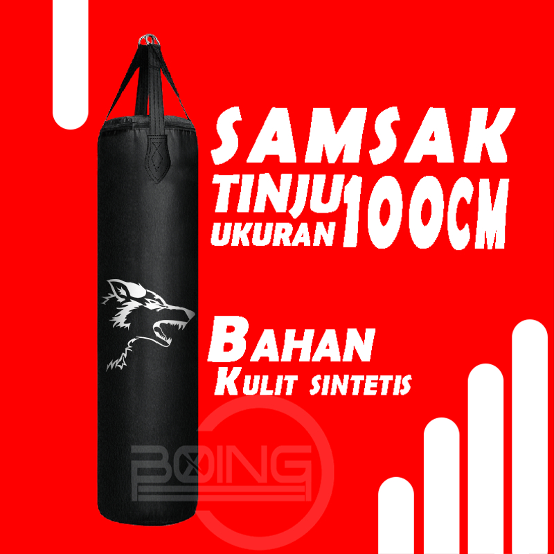 Samsak tinju muaythai kulit premium 100cm