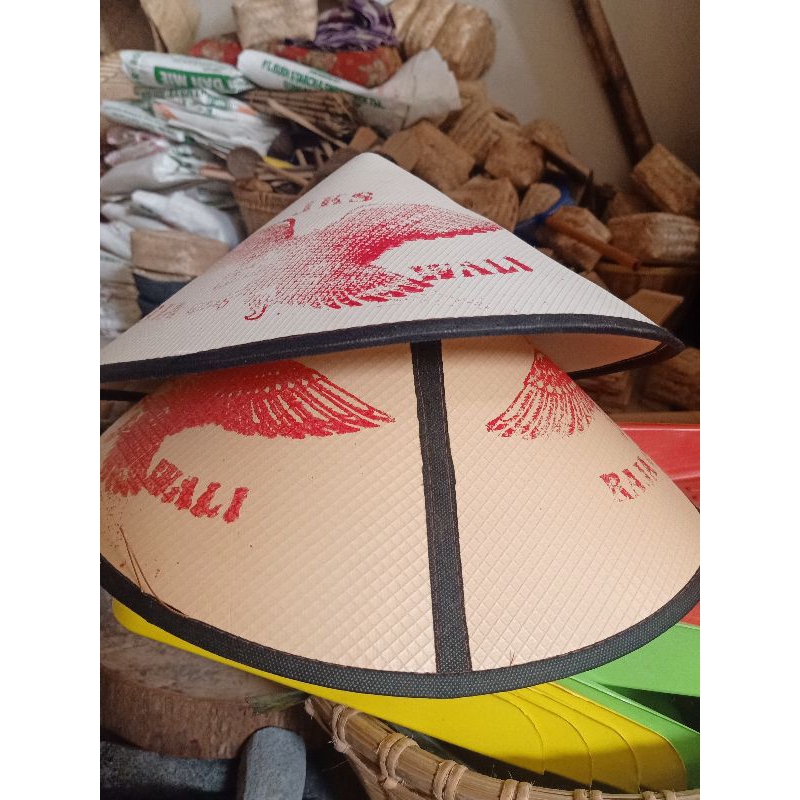 Caping Spons Plus Tali Dagu Caping Waterproof Topi Petani