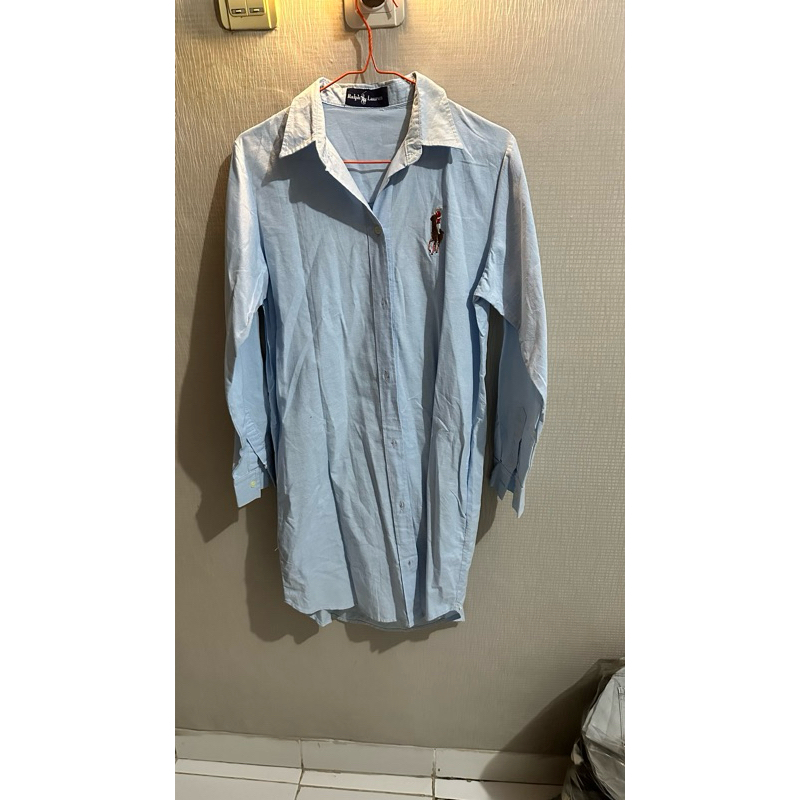 preloved baju polo maxi biru