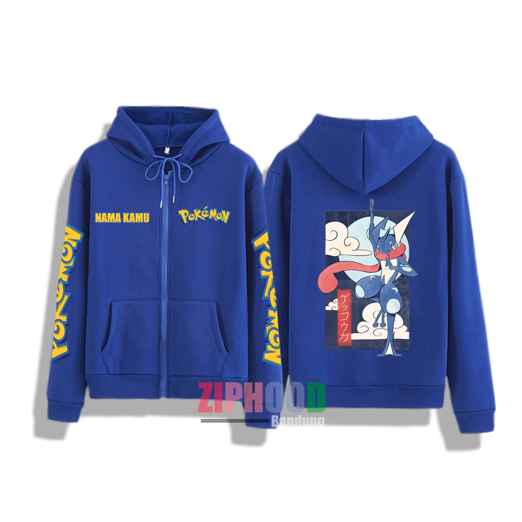 ZIPHOOD BANDUNG - Jaket Sweater Zipper Anak Laki Laki Pokemon Go Karakter Greninja - Jaket Resleting