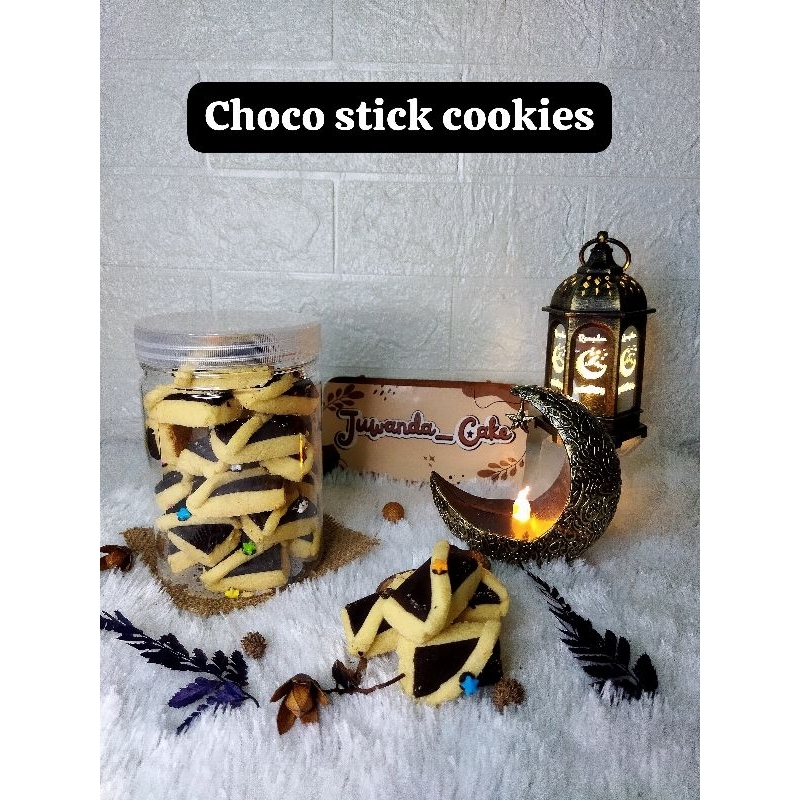 

CHOCO STICK COOKIES, kue kering lebaran kemasan toples 800ml