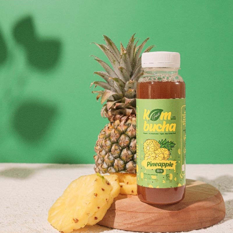 

Fresh Kombucha Pineapple 250ml (Buah Nanas)