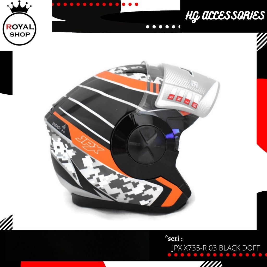 HELM JPX X 735 R 03 BLACK DOFF
