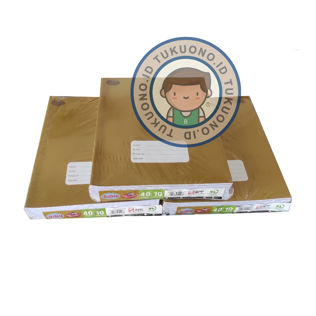 

(1 PACK) SIDU BUKU TULIS KRAFT 40 Lembar SAMPUL COKLAT | 1 PACK isi 10 Buku | KWARTO