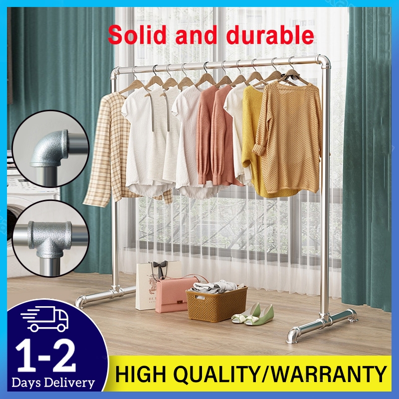 Rak pengeringan tabung baja Drying Racks rak pakaian tabung galvanis jenis lantai rak pengeringan da