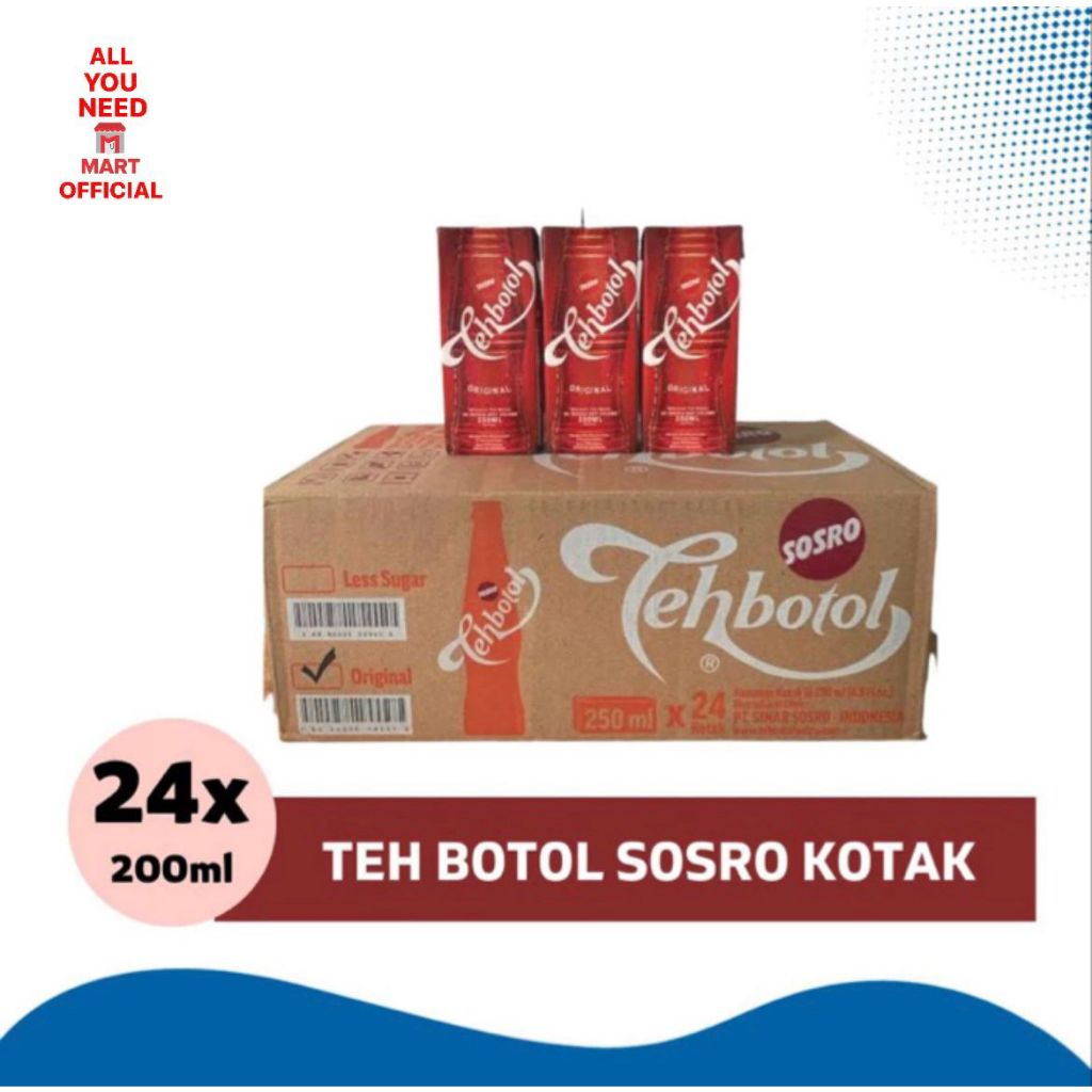 

TEH BOTOL KOTAK SOSRO 200ML ISI 24PCS/DUS EXP FEB 2025