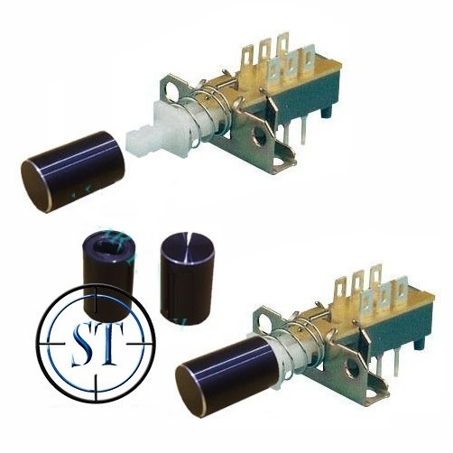 Knop Switch DPDT Knop Push Button Mika Knop Potensio Tone Control Almunium