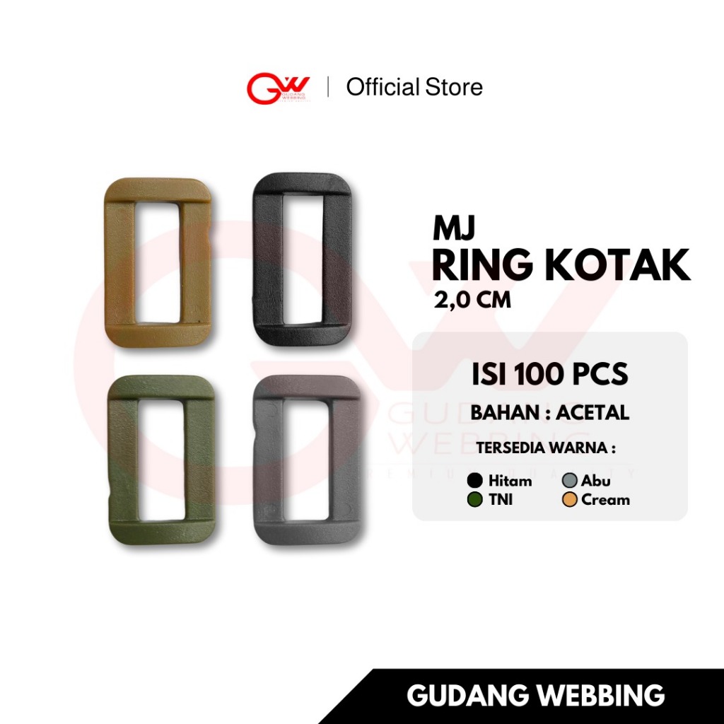 RING KOTAK PLASTIK / RING KOTAK 2 CM / MJ RK 2,0 CM