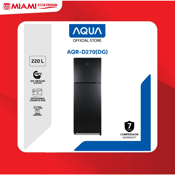 Kulkas AQUA 2 Pintu AQR-D270 - AQR-D270(DG) / AQR-D270(SG)