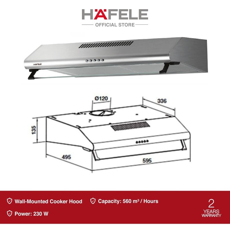 HAFELE Bremen Cooker Hood - Penghisap Asap Dapur