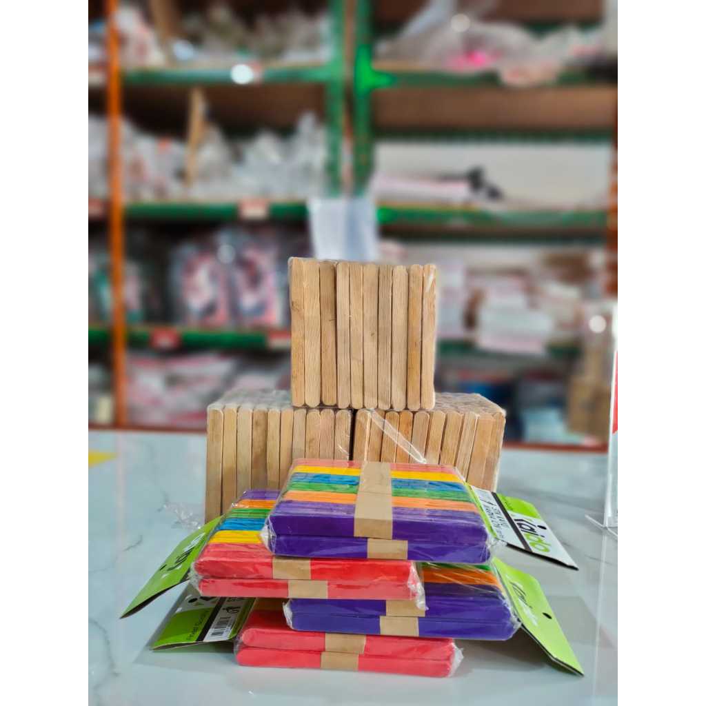 Stick Ice Cream Stik Kayu Es Krim WARNA DAN POLOS