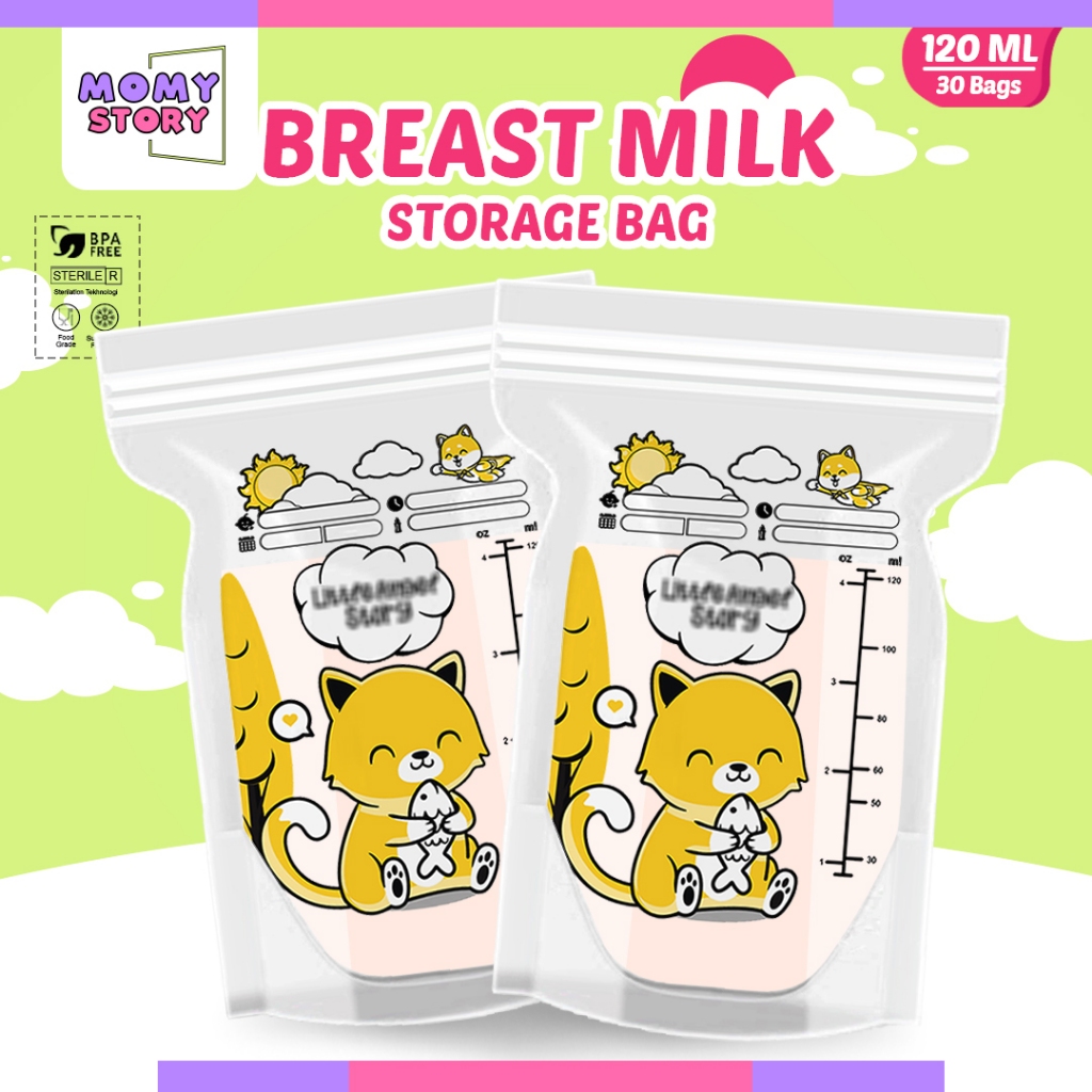 Kantong Asi Susu Bayi 120Ml Baby Breast Milk Storage Bag Asip 30Pcs Plastik Asi Anak Kantung Asip Air Susu Ibu Kantong Plastik Susu Polos Tas Perlengkapan Asi Ibu Bayi