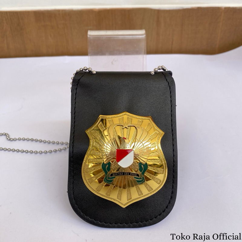 

Dompet Kalung Lencana KTA id card logo TNI Kartu TNI Kulit