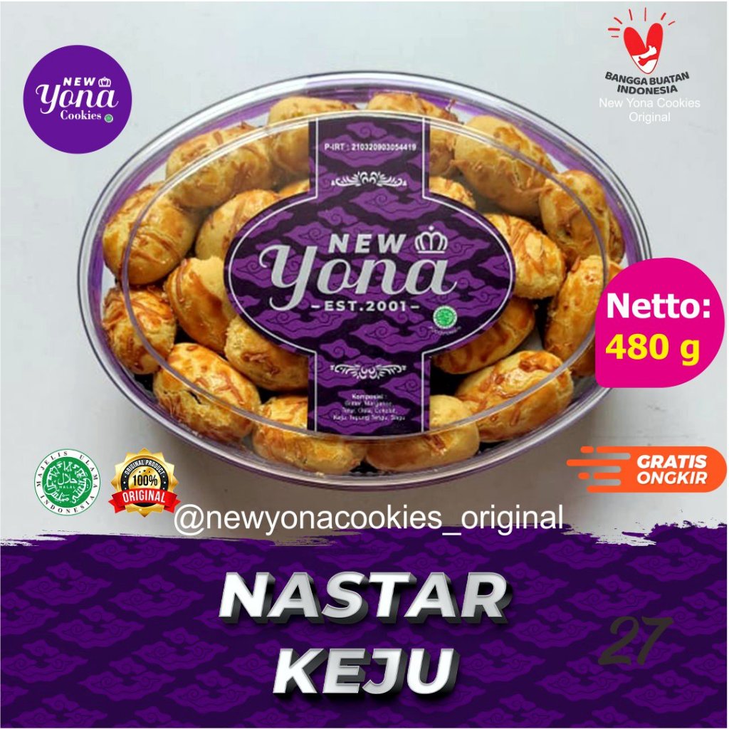 

[Ready] Kue Kering Lebaran New Yona Cookies - Nastar Keju