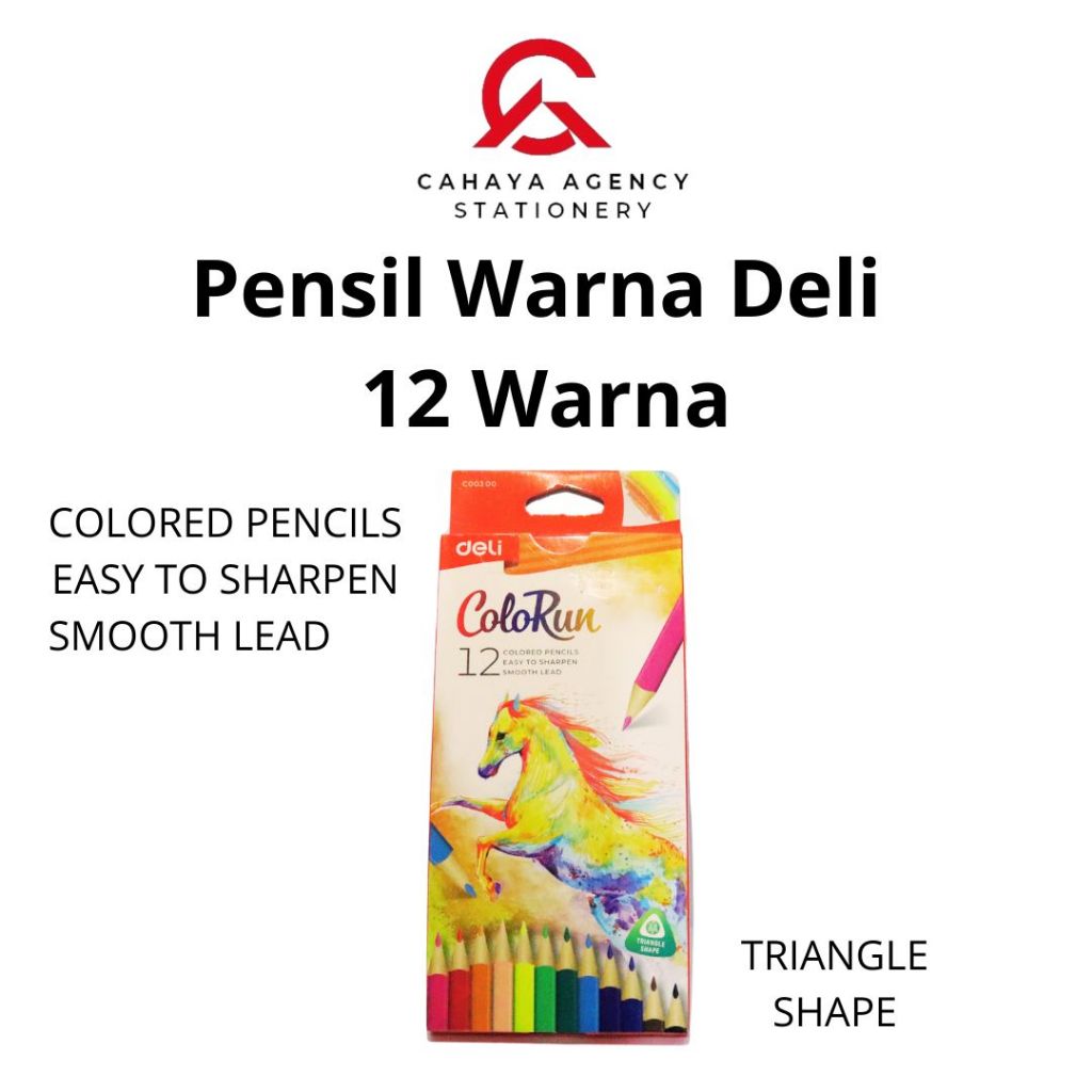 

Deli Pensil Warna 12 Warna Original Product