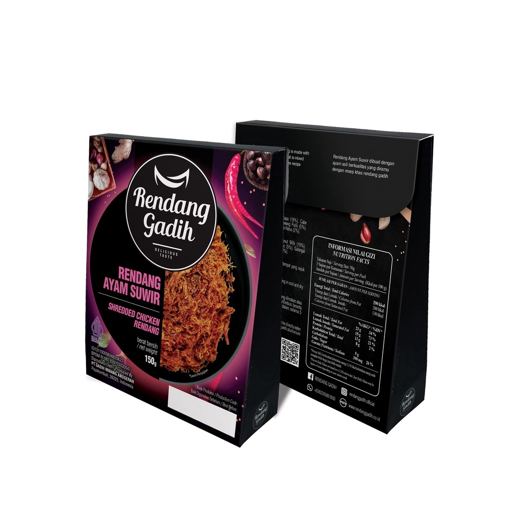 Rendang Daging Ayam Suwir 15 g  Rendang Gadih