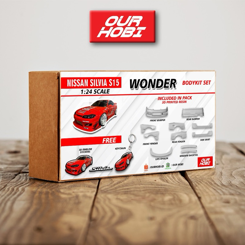 Body Kit Transkit Model Kit Nissan S15 Wonder 1/24 Mini RC Drift