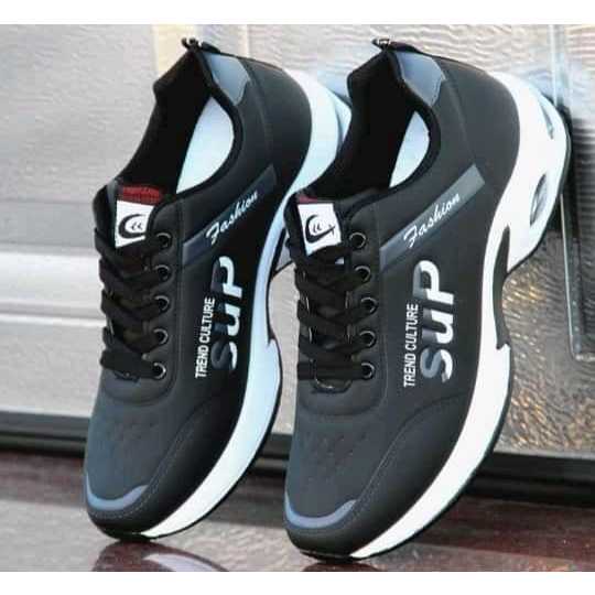 sepatu sneakers pria kekinian sepatu casual pria sepatu hitam & putih pria sepatu hitam pria sepatu 