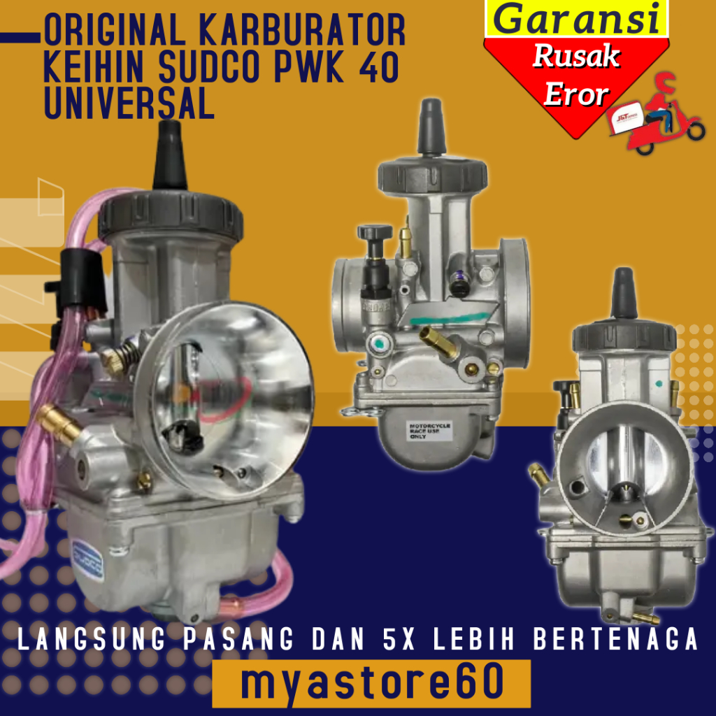 Karburator Karbu Carburator Karbulator PWK 40 PWK40 SUDCO  Keihin Original Universal Sparepart Mesin
