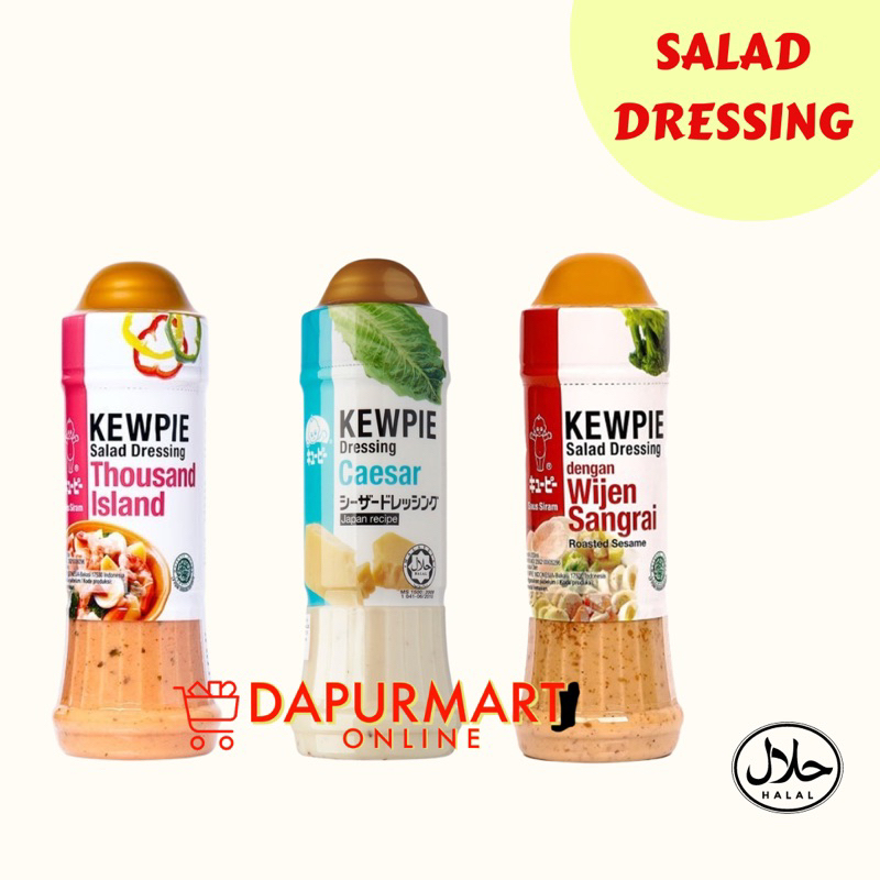 

KEWPIE 200 ml salad dressing wijen sangrai , thousand island, caesar salad