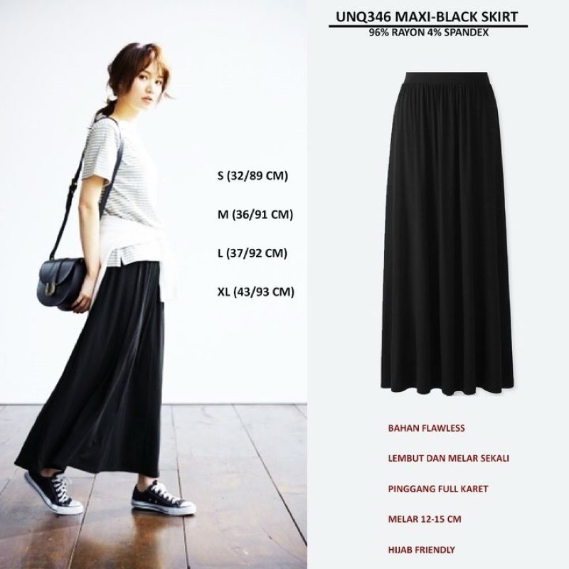 Rok Panjang / Maxi Skirt (Hijab Friendly) branded UNIQLO Original