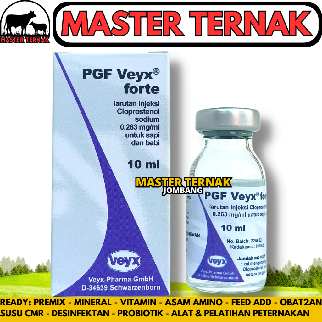 PGF VEYX FORTE 10ML - Obat Birahi PGF2ALFA Hewan Sapi Kambing Domba Babi dll