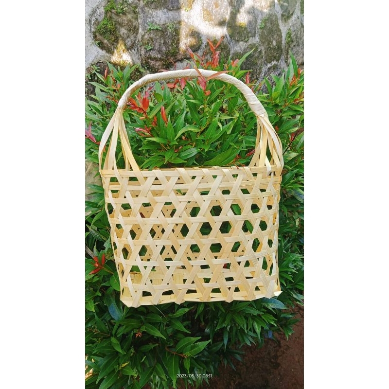 keranjang hampers anyaman bambu keranjang parsel buah serbaguna