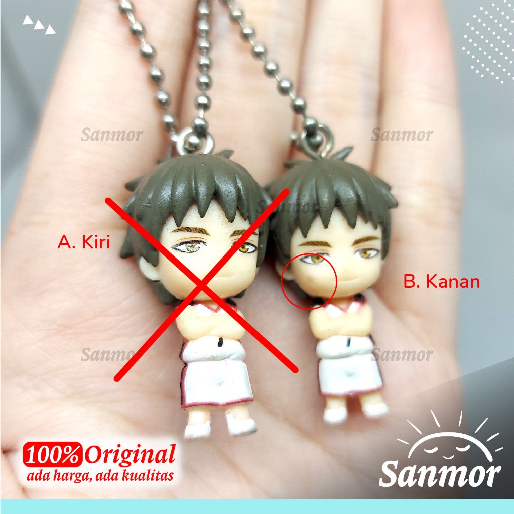 Gachapon Gashapon KNB Kuroko no Basuke Kuroko's Basketball Keychain - Kiyoshi Teppei Preloved Minus