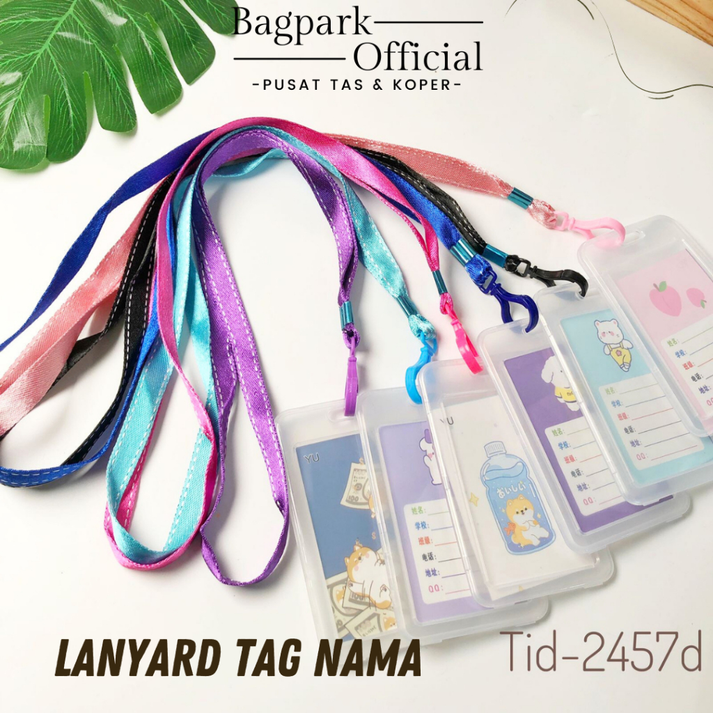 

Landyard Gantungan Name Tag Bahan Kulit / Bahan Plastik Id Card Case Holder Warna Karakter Gantungan Tali Kartu Lucu Import Name Tag Holder 2 Sisi Gantungan Kartu Nama